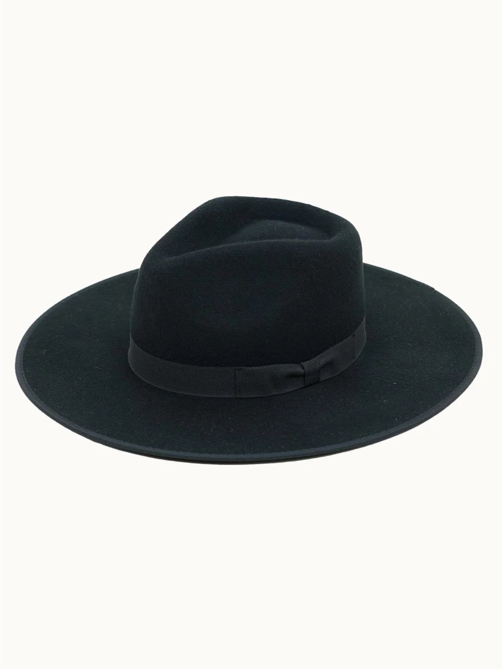 OLIVE & PIQUE
 Black Wide-Brim Fedora Hat  Felt Design BARRY